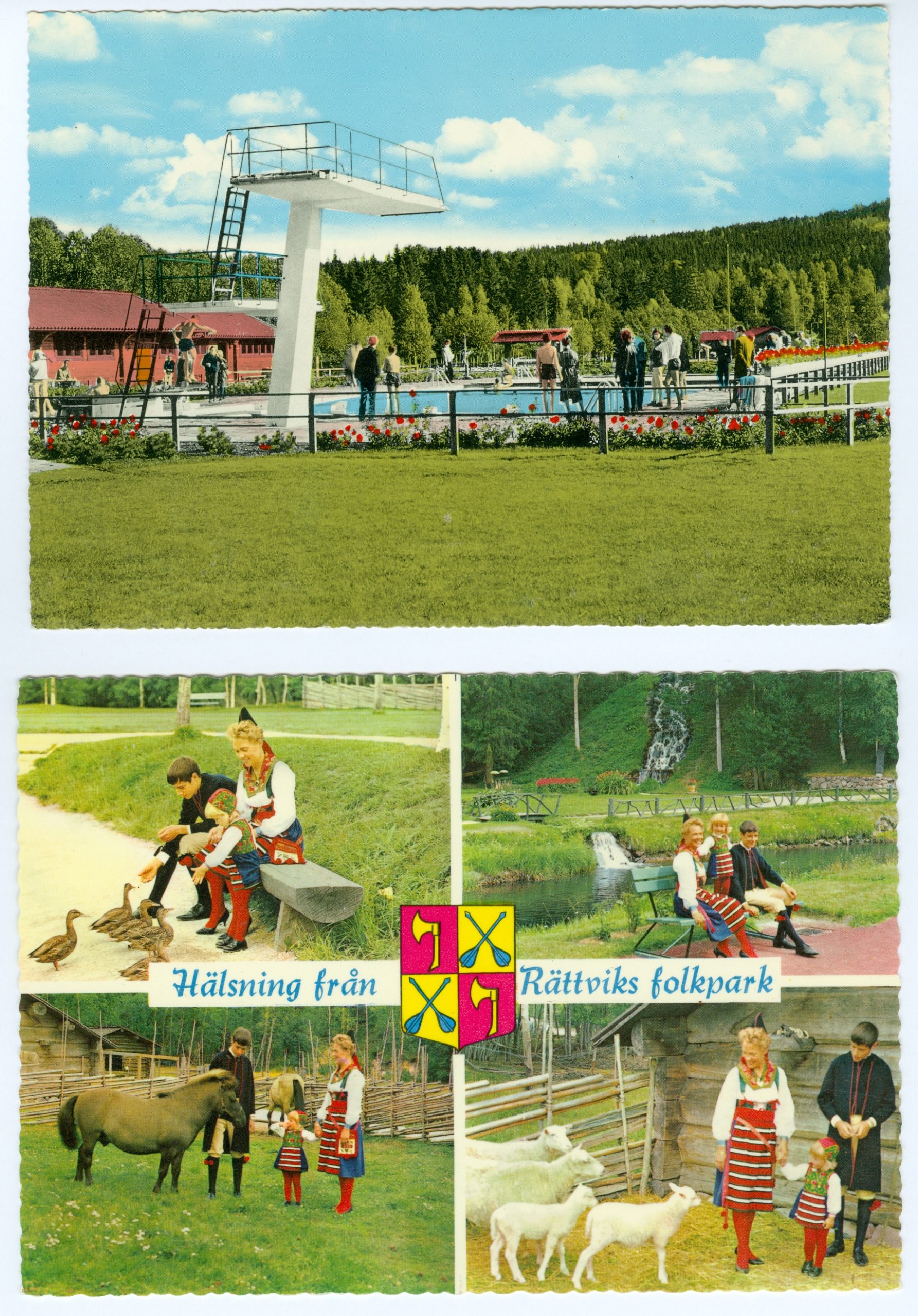 Två kort från Rättviks folkpark u2013 Rättvik u2013 I u2013 Avesta-Hasses Webshop